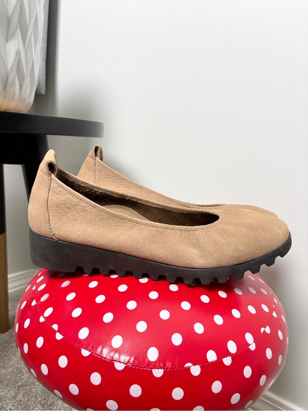 Aetrex Brianna Ballet Taupe Flat